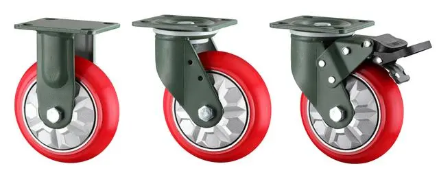 Red polyurethane coating wheels